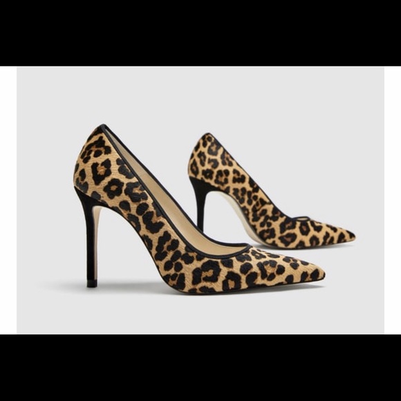 Zara Shoes - Zara Leopard Print Heels Size 9